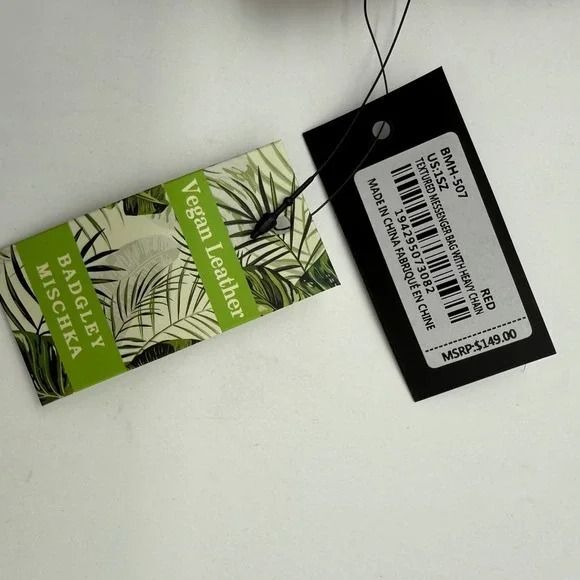 NWT Badgley Mischka Red Tweed Chain Crossbody – Holiday Glam Perfection - Picture 11 of 12